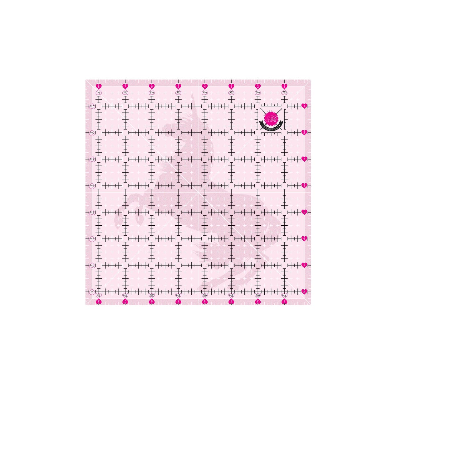 Tula Pink 8.5in x 8.5in Non Slip Unicorn Ruler