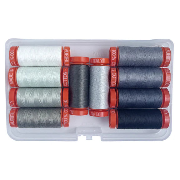 Graywork Thread Collection – 10 Small Spools (50wt Cotton)