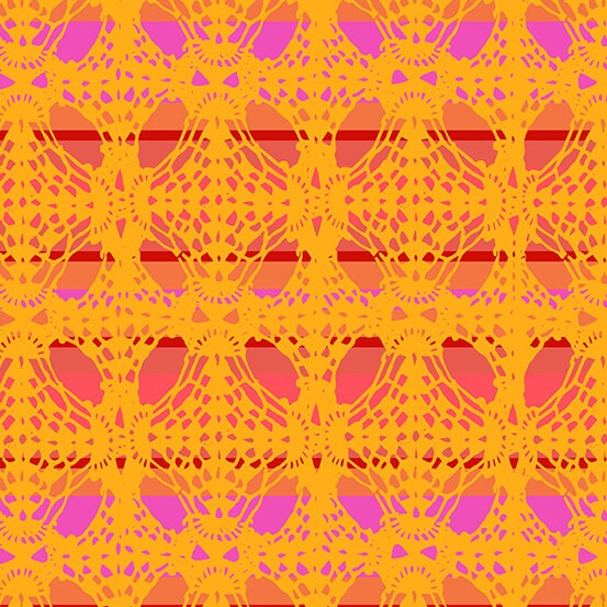 Lace in Daffodil - Chrysanthemum by Alison Glass - PREORDER RELEASES NOVEMBER 2023 - A-876-O