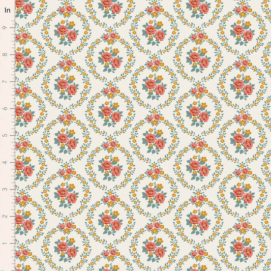 Tilda Village Life Mable in Warm Cream fabric, TIL100682