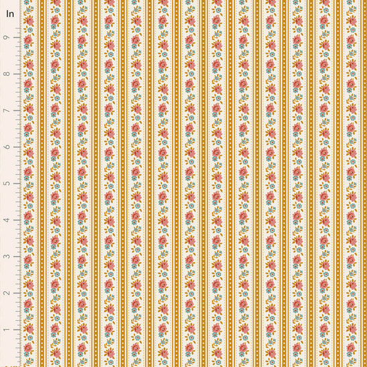 Tilda Village Life Agnes in Ochre fabric, TIL100683
