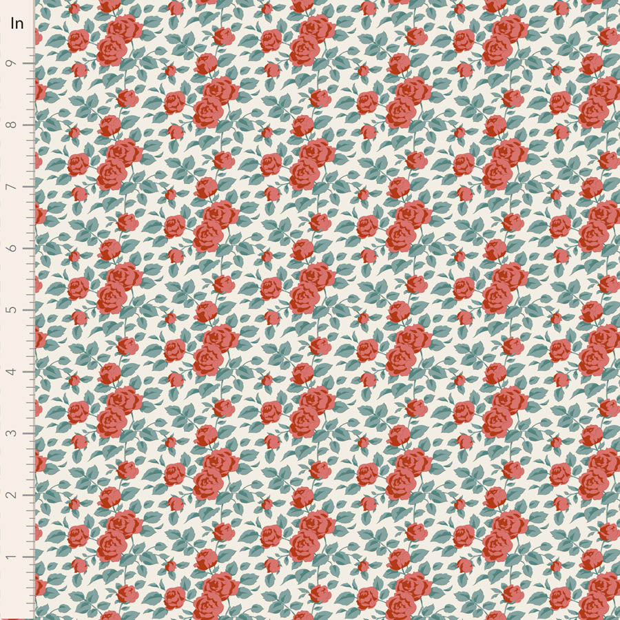 Tilda Village Life Margot in Rust fabric, TIL100684