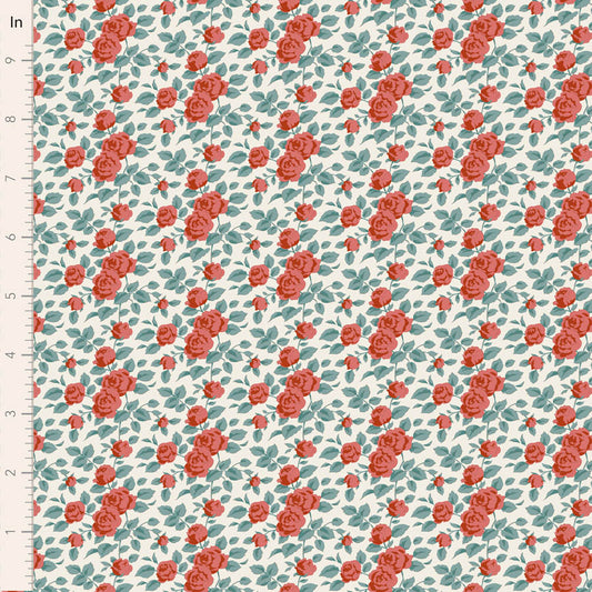 Tilda Village Life Margot in Rust fabric, TIL100684