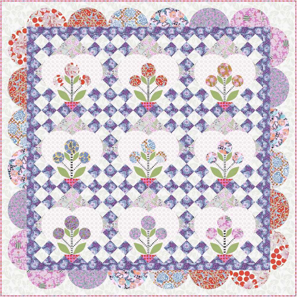 Budgies and Bouquets Quilt kit