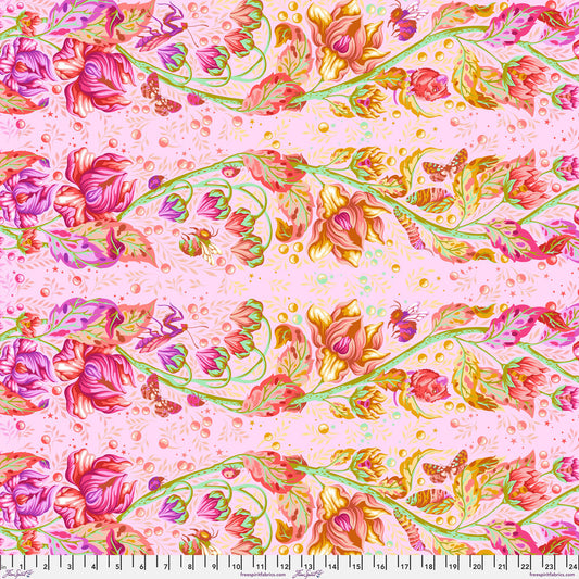 Grow Up in Afterglow by Tula Pink, Down to Earth cotton fabric.