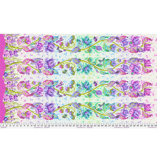 Grow Up in Daybreak by Tula Pink, Down to Earth cotton fabric, full-width design.
