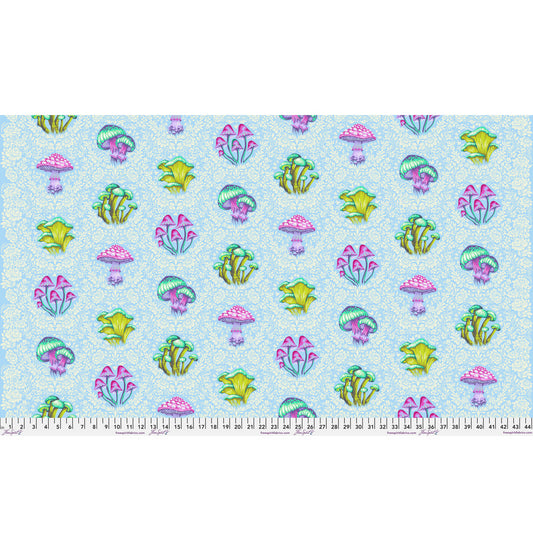 Morel Support in Daybreak by Tula Pink, Down to Earth cotton fabric, full-width design.
