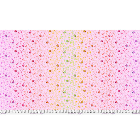 Spot On in Afterglow by Tula Pink, Down to Earth cotton fabric, full-width design.