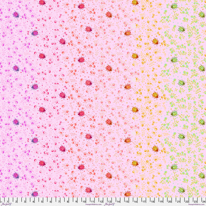 Spot On in Afterglow by Tula Pink, Down to Earth cotton fabric.