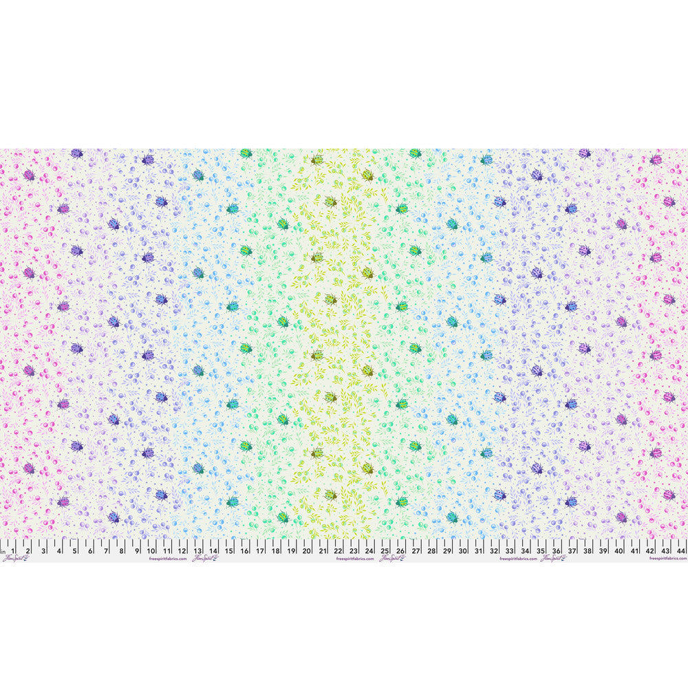 Spot On in Daybreak by Tula Pink, Down to Earth cotton fabric, full-width design.