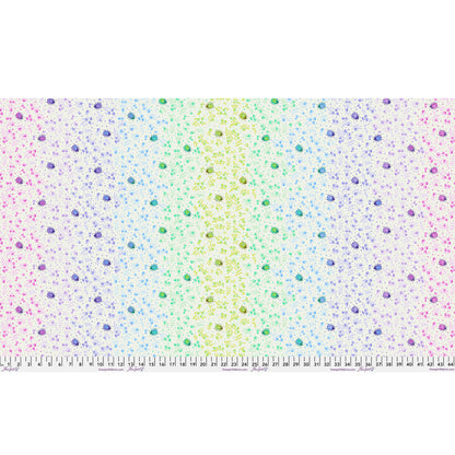 Spot On in Daybreak by Tula Pink, Down to Earth cotton fabric, full-width design.