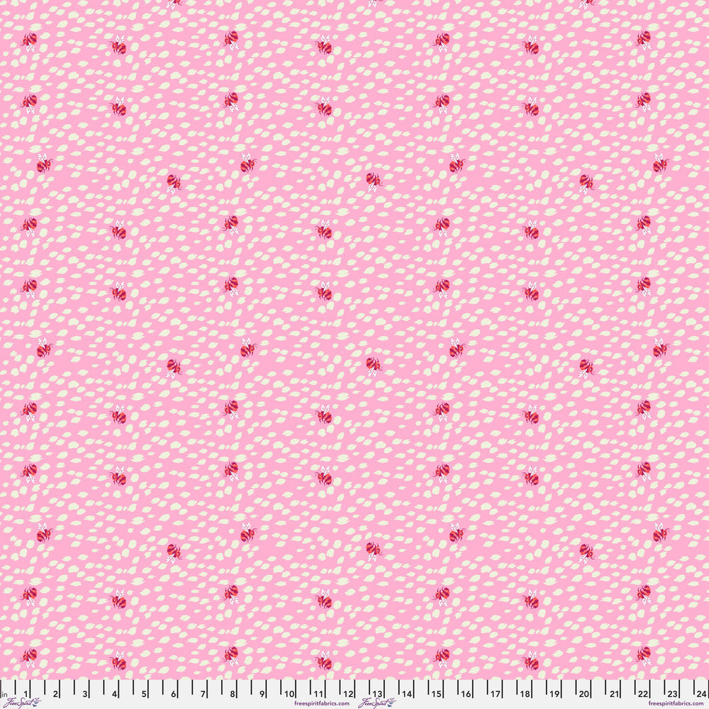 Do Re Bee in Afterglow by Tula Pink, Down to Earth cotton fabric.