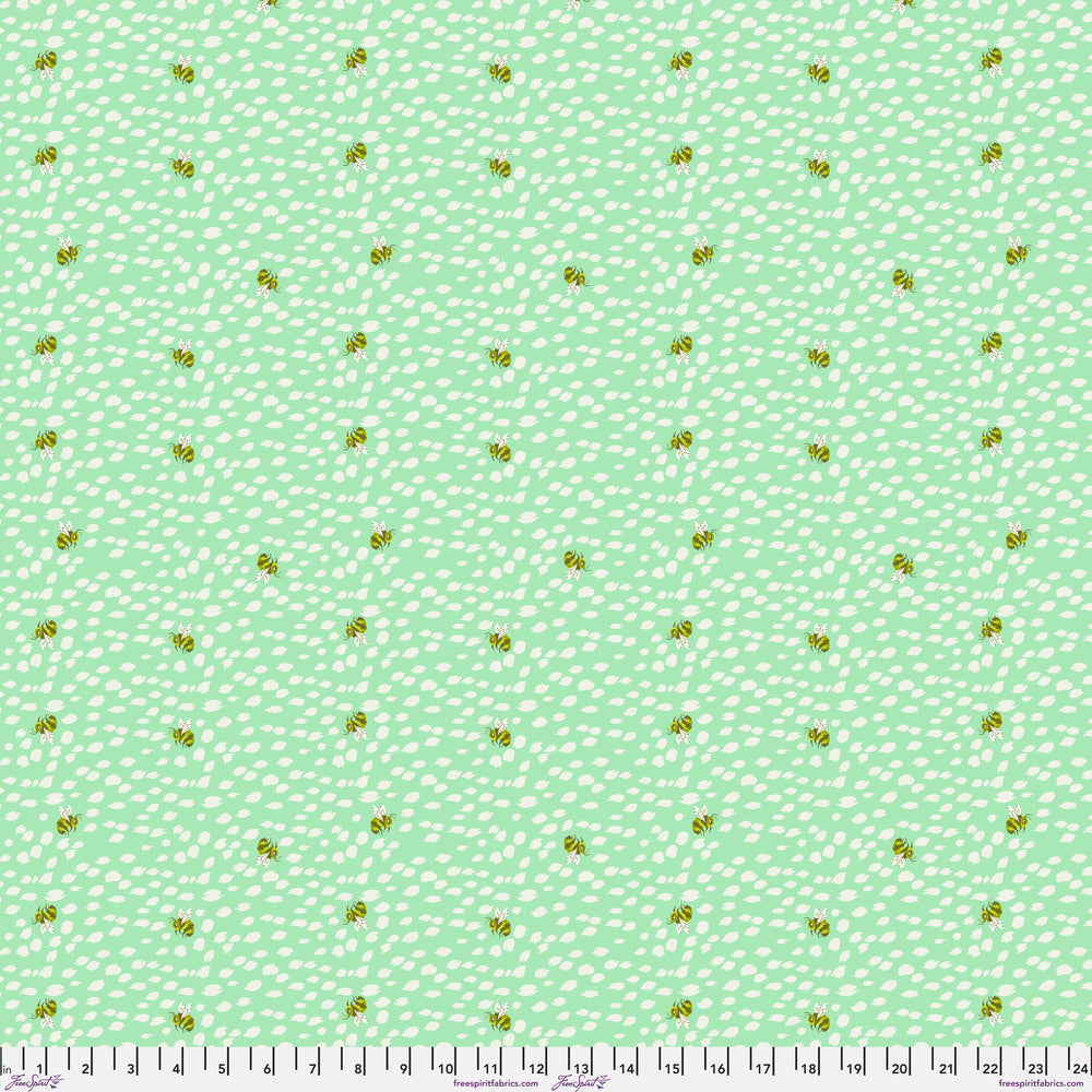 Do Re Bee in Daybreak by Tula Pink, Down to Earth cotton fabric.