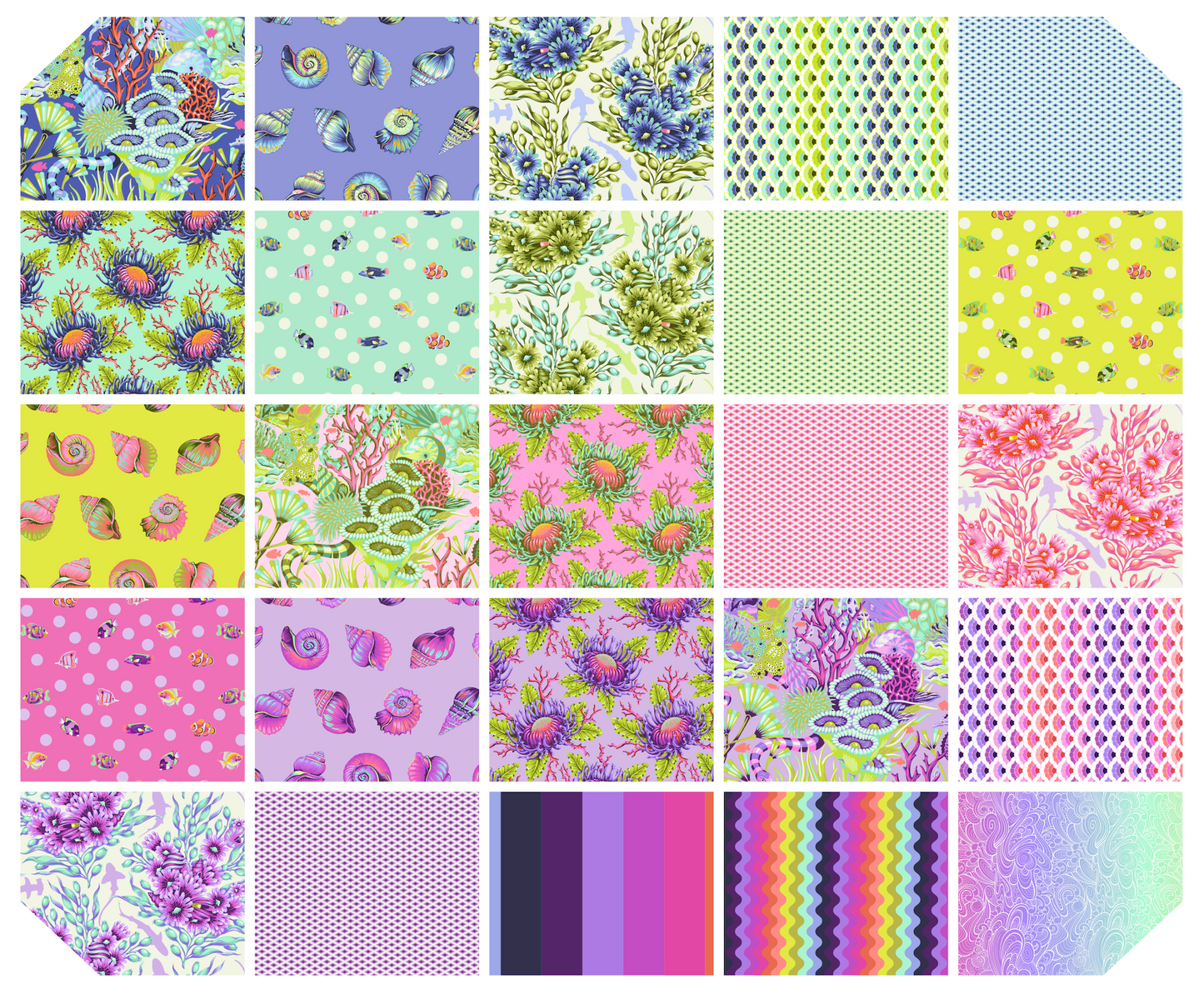 5" Floral Reef Charm Pack
