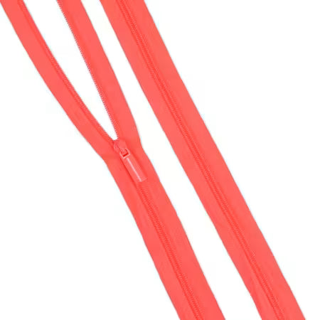Neon Coral Zipper - 3 Yard Pack