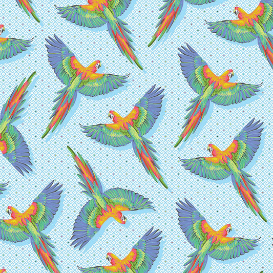 Macaw Ya Later - Cloud - Tula Pink Daydreamer - IN-STOCK