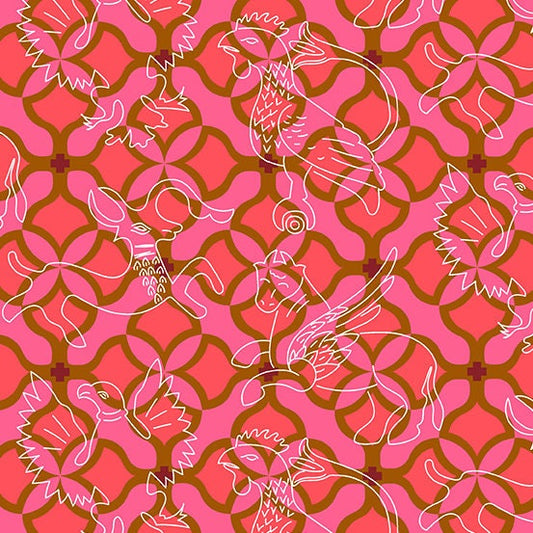 Folk in Penny - Chrysanthemum by Alison Glass - PREORDER RELEASES NOVEMBER 2023 - A-875-E