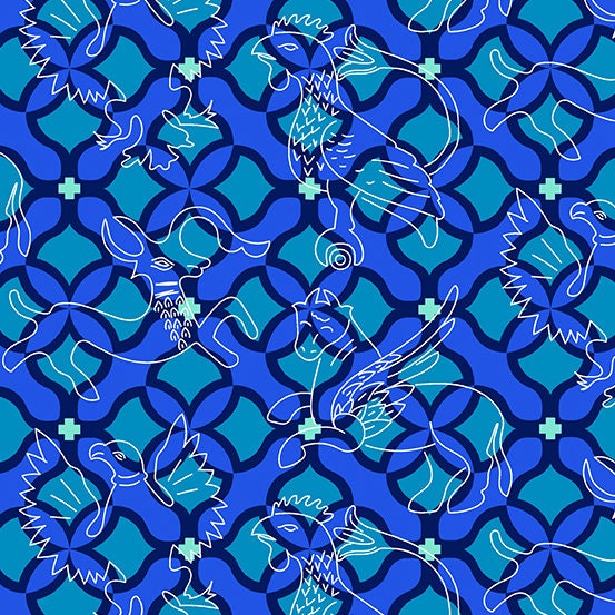 Canvas in River - Chrysanthemum by Alison Glass - PREORDER RELEASES NOVEMBER 2023 - A-875-B