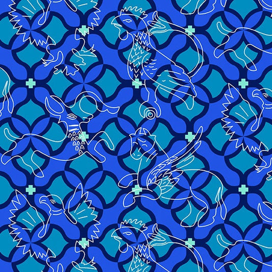 Canvas in River - Chrysanthemum by Alison Glass - PREORDER RELEASES NOVEMBER 2023 - A-875-B