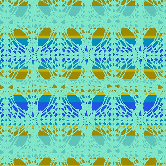 Lace in Mint - Chrysanthemum by Alison Glass - PREORDER RELEASES NOVEMBER 2023 - A-876-T